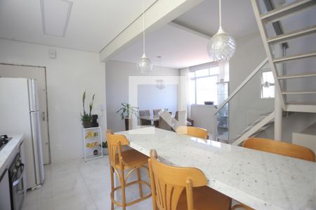 cozinha-sala de apartamento à venda com 4 quartos, 170m² em Jardim America, Belo Horizonte