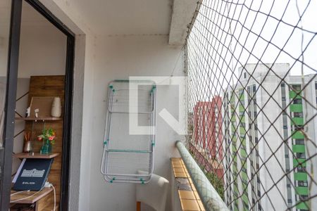 Varanda da sala  de apartamento à venda com 2 quartos, 52m² em Jardim Melo, Diadema
