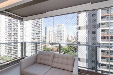 Varanda da Sala de apartamento para alugar com 2 quartos, 84m² em Brooklin Paulista, São Paulo