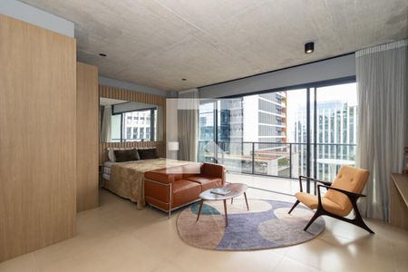 Quarto e Sala de kitnet/studio para alugar com 1 quarto, 42m² em Itaim Bibi, São Paulo