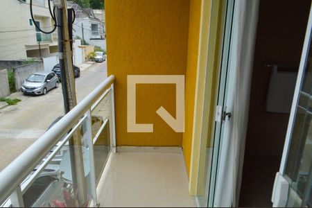 Varanda da Suíte  de casa de condomínio à venda com 3 quartos, 200m² em Taquara, Rio de Janeiro