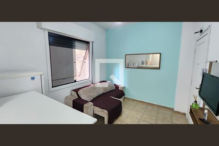 Sala de apartamento para alugar com 1 quarto, 30m² em Itararé, Santos