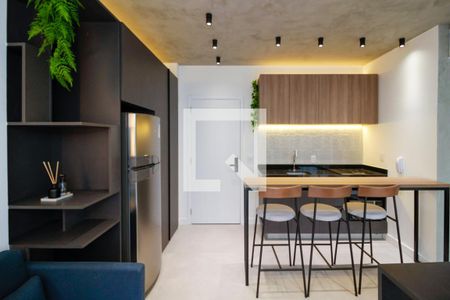 Cozinha de kitnet/studio para alugar com 1 quarto, 34m² em Vila Olímpia, São Paulo
