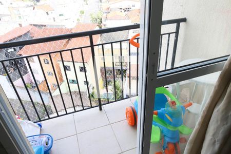 Varanda da Sala de apartamento à venda com 2 quartos, 48m² em Parque João Ramalho, Santo André