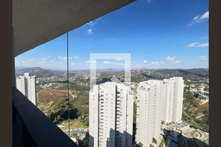 Varanda vista de apartamento à venda com 2 quartos, 76m² em Vila da Serra, Nova Lima