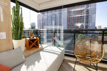 Sala, terraço  de apartamento para alugar com 2 quartos, 54m² em Indianópolis, São Paulo