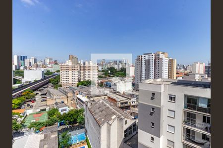 Sala/Cozinha - Vista de apartamento para alugar com 1 quarto, 27m² em Brás, São Paulo