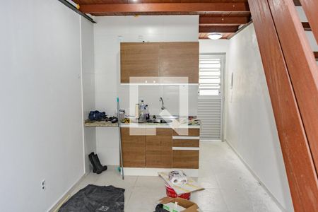 Sala / Quarto (Mezanino) / Cozinha de apartamento para alugar com 1 quarto, 64m² em Saco dos Limões, Florianópolis