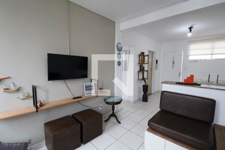 Sala de apartamento para alugar com 1 quarto, 62m² em Centro, Guarujá