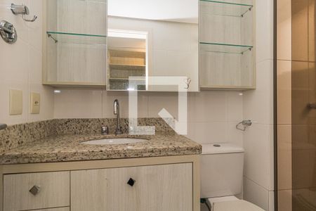 Banheiro da Suíte de apartamento à venda com 3 quartos, 91m² em Menino Deus, Porto Alegre