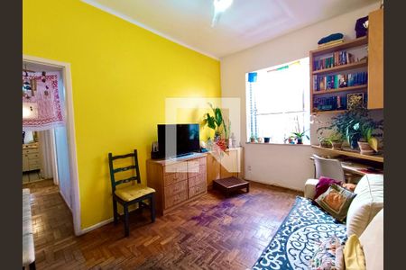 Sala  de apartamento à venda com 2 quartos, 54m² em Leblon, Rio de Janeiro