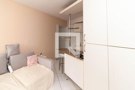 Sala/Cozinha de kitnet/studio à venda com 1 quarto, 40m² em Indianópolis, São Paulo