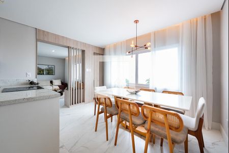 Sala de jantar de apartamento para alugar com 3 quartos, 125m² em Gonzaga, Santos