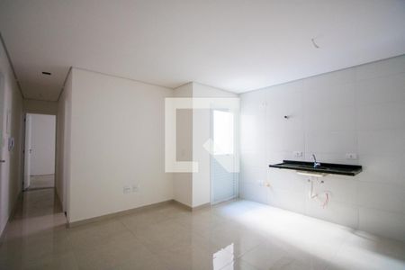 Sala/Cozinha de apartamento à venda com 1 quarto, 42m² em Vila Pires, Santo André
