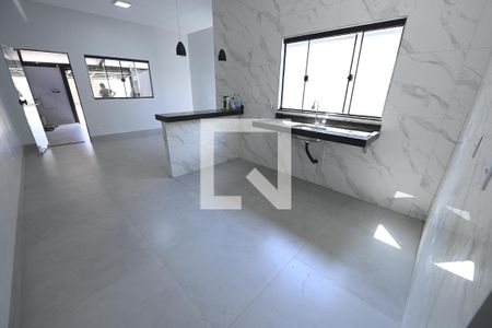 Cozinha de casa para alugar com 2 quartos, 70m² em Residencial Recanto do Bosque, Goiânia