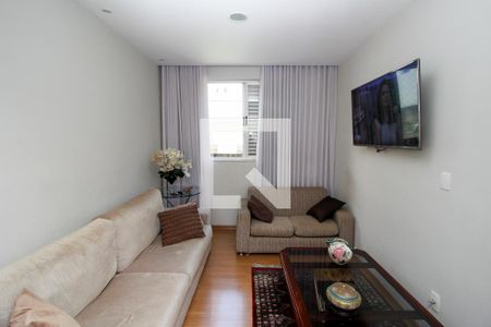 Sala de TV de apartamento à venda com 2 quartos, 77m² em Santo Antônio, Belo Horizonte