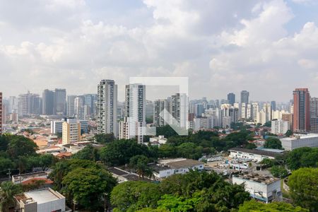 Sala - Vista de apartamento à venda com 1 quarto, 33m² em Santo Amaro, São Paulo