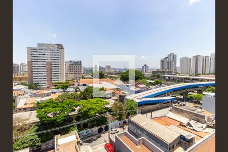 Sala/Cozinha - Vista de apartamento para alugar com 2 quartos, 37m² em Quarta Parada, São Paulo