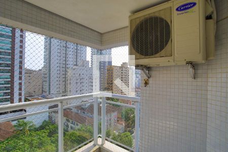 Varanda da Sala de apartamento para alugar com 2 quartos, 65m² em Pompéia, Santos