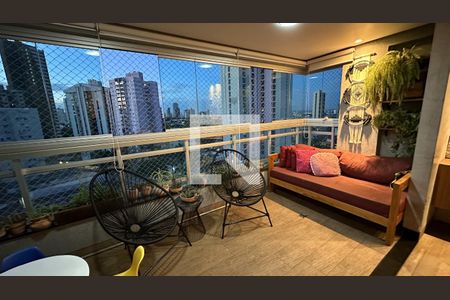 Varanda da Sala de apartamento para alugar com 3 quartos, 110m² em Setor Pedro Ludovico, Goiânia