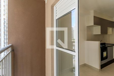 Varanda da Sala de apartamento para alugar com 1 quarto, 28m² em Jardim Caravelas, São Paulo