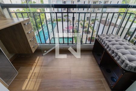 Varanda da Sala de apartamento para alugar com 2 quartos, 50m² em Vila Praia, São Paulo