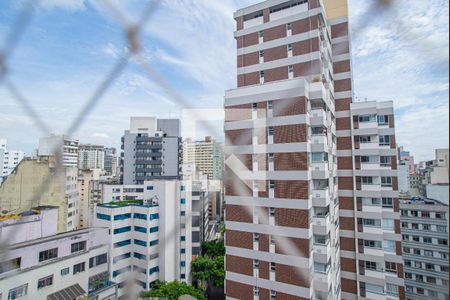 Vista da Varanda da Sala/Quarto de kitnet/studio à venda com 1 quarto, 18m² em Bela Vista, São Paulo