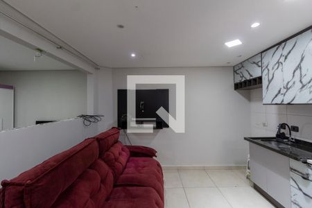 Sala e Cozinha Integrada  de apartamento para alugar com 1 quarto, 39m² em Vila Pierina, São Paulo