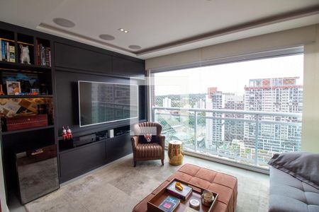 Sala de apartamento à venda com 2 quartos, 92m² em Jardim das Acácias, São Paulo