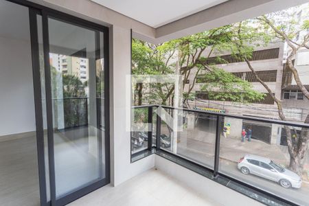 Varanda da Sala de apartamento à venda com 3 quartos, 130m² em Carmo, Belo Horizonte