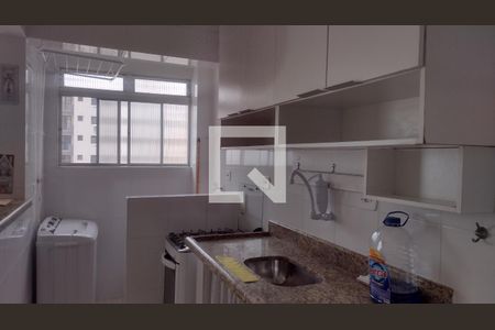 Cozinha de kitnet/studio para alugar com 1 quarto, 38m² em Aviação, Praia Grande