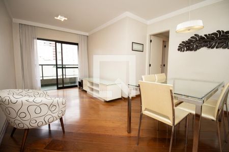 Sala, panorâmica  de apartamento para alugar com 3 quartos, 78m² em Vila Olímpia, São Paulo