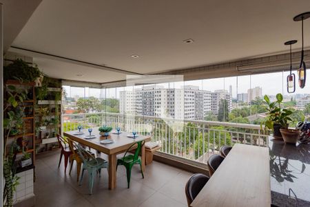 Varanda gourmet de apartamento à venda com 4 quartos, 136m² em Jurubatuba, São Paulo