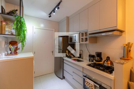 Sala e Cozinha Integrada  de apartamento à venda com 1 quarto, 30m² em Vila Ré, São Paulo