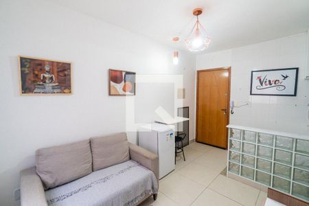 Sala/Cozinha de apartamento para alugar com 1 quarto, 25m² em Mirandópolis, São Paulo