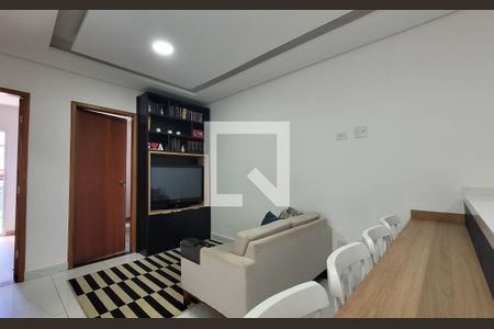 Sala de apartamento à venda com 2 quartos, 52m² em Campestre, Santo André