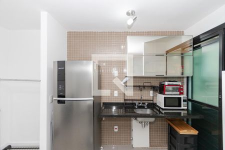 Cozinha de kitnet/studio para alugar com 1 quarto, 33m² em Cidade Monções, São Paulo