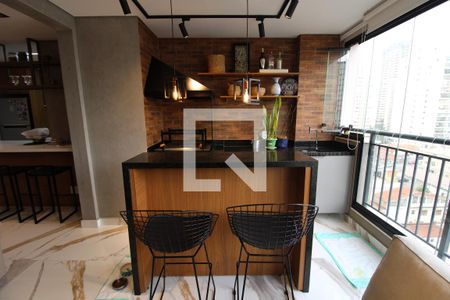 Sala integrada com Cozinha e Área Gourmet de apartamento à venda com 3 quartos, 108m² em Santa Teresinha, São Paulo