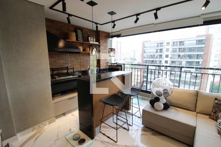 Sala integrada com Cozinha e Área Gourmet de apartamento à venda com 3 quartos, 108m² em Santa Teresinha, São Paulo