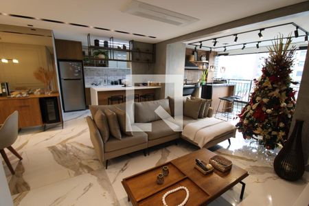 Sala integrada com Cozinha e Área Gourmet de apartamento à venda com 3 quartos, 108m² em Santa Teresinha, São Paulo