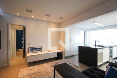 Sala de apartamento à venda com 1 quarto, 50m² em Moema, São Paulo