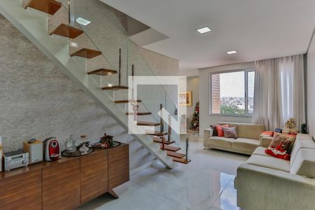 Sala de apartamento à venda com 4 quartos, 214m² em Alto Barroca, Belo Horizonte