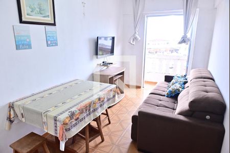 Sala de apartamento para alugar com 1 quarto, 52m² em Caiçara, Praia Grande