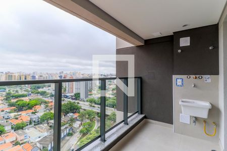 Varanda da Sala de apartamento à venda com 1 quarto, 38m² em Brooklin Paulista, São Paulo