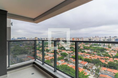 Varanda da Sala de apartamento à venda com 1 quarto, 38m² em Brooklin Paulista, São Paulo