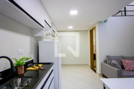 Sala/Cozinha/Área de serviço de kitnet/studio para alugar com 1 quarto, 35m² em Silveira, Santo André