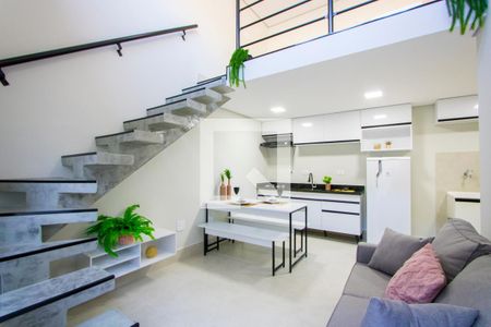 Sala/Cozinha/Área de serviço de kitnet/studio para alugar com 1 quarto, 35m² em Silveira, Santo André