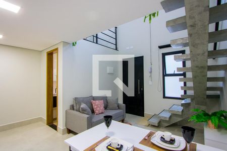 Sala/Cozinha/Área de serviço de kitnet/studio para alugar com 1 quarto, 35m² em Silveira, Santo André