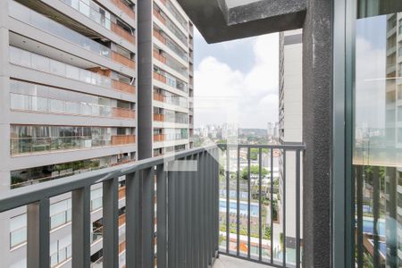 Varanda  de kitnet/studio para alugar com 1 quarto, 24m² em Brooklin Paulista, São Paulo