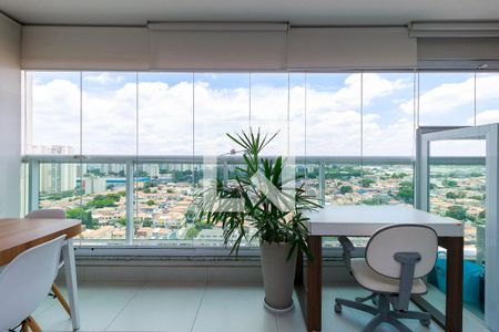 Sala - Varanda de apartamento para alugar com 1 quarto, 43m² em Jardim Aeroporto, São Paulo